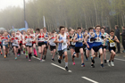 Boys and girls under-13s road race, 2019 Elswick Harirers Good Friday Road Relay, Newburn, Newcastle. Photo:  David T. Hewitson/Sports for All Pics